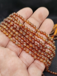 Ágata Banda de Color al por Mayor, Cuentas Sueltas de Ágata Banda de Color Marrón Café de 4mm, Piedra Natural Redonda para Fabricación de Joyas - Product Image 3