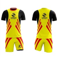 Tenues de football pour hommes, grande taille, col rond, impression par sublimation, respirant, séchage rapide, ensemble en jersey polyester/coton écologique