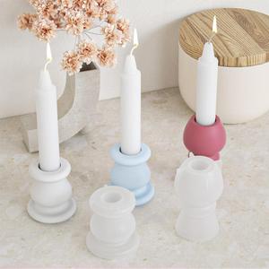 Moule en silicone pour bougie en résine de gypse, porte-bougie aromathérapie, colonne romaine - Product Image 4