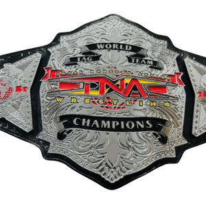 TNA World Tag Team Championship Belt Premium Quality Wrestling Title Collector's Edition Silver Plated Tag Team Belt - Product Image 2