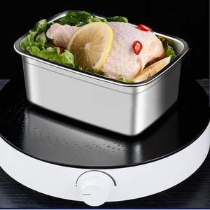 Ensemble de contenants alimentaires empilables en acier inoxydable avec couvercles hermétiques, boîtes de rangement en métal anti-fuite pour la cuisine - Product Image 4