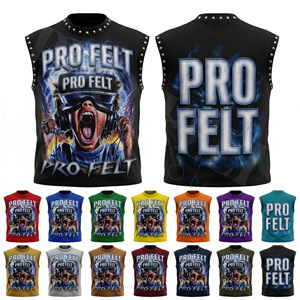 Camiseta sin Mangas Personalizada del Fabricante, Camiseta Deportiva con Estampado 3D, Estilo Punk Rock, Transpirable, de Secado Rápido, Ligera, DTG - Product Image 1