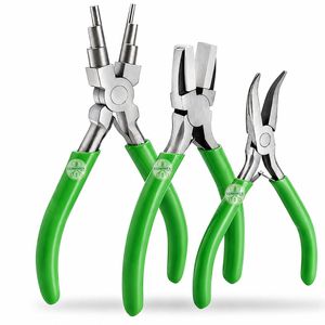 <b>Crimping</b> pliers jewelry <b>set</b> Professional Jewelry Pliers <b>Set</b> Nose Flat Nose Chain Nose Tools for Metal Bending DIY Crafting Beadi - Product Image 2
