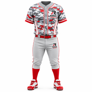 Uniforme de Béisbol de Manga Corta con Logotipo Personalizado, Diseño Único Hecho en Fábrica, Transpirable, Unisex, 100% Poliéster - Product Image 1