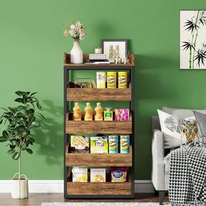 Étagère à fruits en bois pour le rangement à domicile, unité d'étagérage pratique et élégante - Product Image 4