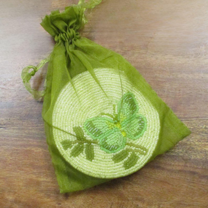 Handmade Beaded Unique <b>Butterfly</b> Beaded Coasters Set 4 by whimsy art craft - Product Image 3