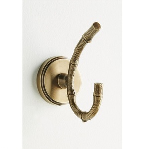 Porte-manteau mural classique en laiton, simple niveau, résistant à la rouille, pour murs et portes - Product Image 4