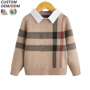 Suéter de Punto Personalizado para Niños, Ropa de Invierno para Niños, Transpirable y Ecológico, Poliéster/Algodón, Compatible con OEM/ODM - Product Image 1