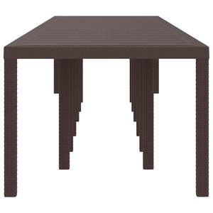Tavolo da giardino in polyrattan marrone 157,48 x 39,37 x 28,74 pollici - Product Image 3