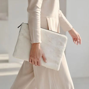 Housse de protection pour ordinateur portable en cuir véritable fait main, grande capacité, style vintage, en cuir de vachette, LHNS-0006 - Product Image 1