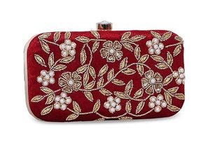 กระเป๋าคลัทช์ปักลายดีไซน์เนอร์ ราคาถูก ทำมือ กระเป๋าถือสำหรับผู้หญิง เหมาะสำหรับงานแต่งงาน งานปาร์ตี้ และงานเทศกาล - Product Image 5