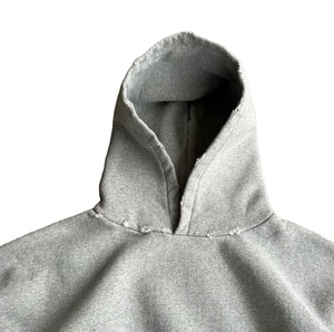 Sweat à capuche de haute qualité 500GSM, coupe ample et courte, épaules tombantes, molleton épais, capuche unie, sweat à capuche de haute qualité - Product Image 5