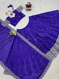 New Launching Women's Winter Stretchable Reversible Lehenga Choli with Sequences for Party Wedding Diwali-<b>Ankle</b>-Length - Product Image 6