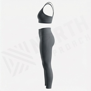 Conjunto de Yoga sin Costuras de Secado Rápido para Mujer, Sujetador Deportivo Reversible, Leggings Transpirables, Ropa Deportiva, Color Personalizado - Product Image 3