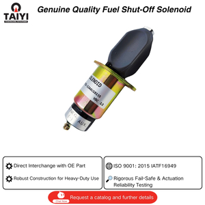 Solénoïde d'arrêt de carburant 1751-12A6U1B1S5A pour Woodward Kubota, coupure de carburant, OEM/ODM disponible, sans <span class=keywords><strong>OMQ</strong></span> - Product Image 1