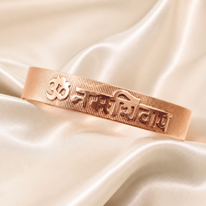 925 Sterling Silver Om Namah Shivaya Engraved Kada Bangles Hindu Spiritual Cuff Adjustable <b>Gold</b> Yellow <b>Gold</b> Plated Unisex Gift - Product Image 3
