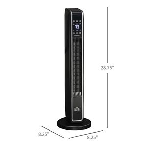 Chauffage électrique portable 2-en-1 pour intérieur avec télécommande, oscillant, minuterie 8h, trois modes de chauffage - Product Image 3