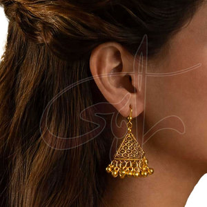Pendientes de Boda de Acero Inoxidable Dorado para Mujer, de Moda, de Alta Calidad, Accesorios de Moda, Venta al por Mayor Directa de Fábrica - Product Image 2