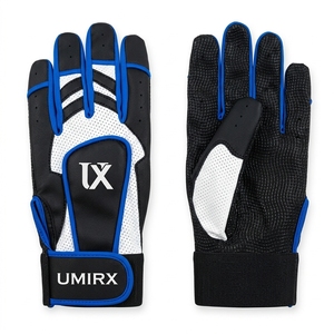 Gants de frappe de baseball personnalisés en cuir avec paume antidérapante, fermeture auto-agrippante, pour entraînement, adultes et jeunes, usage sportif - Product Image 1