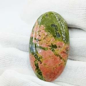 Cabujón ovalado de unakita natural pulido, piedra preciosa suelta para la fabricación de joyas, suministro al por mayor. - Product Image 1
