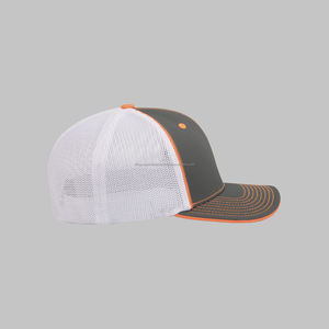 Gorra deportiva de 6 paneles personalizada OEM, gorra de camionero de malla de sarga de algodón negra transpirable, Parche de ala curva con logotipo, conjunto deportivo de moda para adultos - Product Image 6