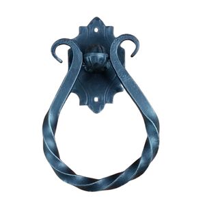 Nuevo diseño de golpeador de puerta de hierro con cabeza de ciervo, acabado en bronce aceitado y cobre, para entradas exteriores y detalles interiores. - Product Image 4