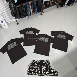 T-shirts vintage tissés Skysdalimittt 230g, 100% coton, DTG/DTF, personnalisables, coupe ample pour homme, avec strass - Product Image 6