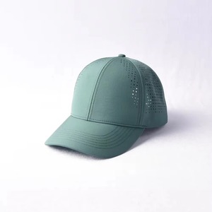 New Design Breathable Unisex 6-Panel Laser Cut <b>Baseball</b> <b>Cap</b> Custom Logo <b>Plain</b> Sports Hat Street Style Letter Pattern 100% - Product Image 1