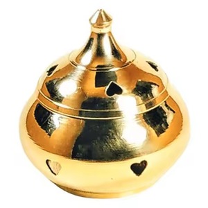 Brûleur d'encens en laiton avec motif croix, fait main, diffuseur aromatique religieux pour la décoration d'églises - Product Image 6