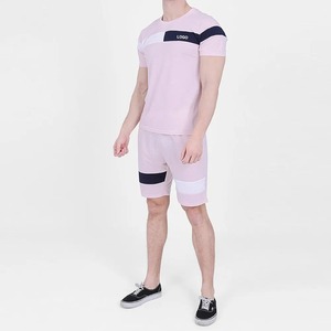 Ensemble T-shirt et short pour homme Furuilai, haute qualité, 100% polyester, col rond, manches courtes, tissu satiné, imprimé numérique, non tissé, été - Product Image 1