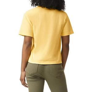 Women's Short Sleeve Cotton Jersey T-Shirt Casual Solid Color Regular Fit Knitted Plain Dyed <b>Top</b> - Product Image 2