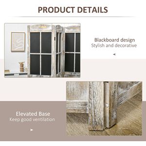 Divisorio per Stanza Stile Fattoria a 4 Pannelli, Alto 5.6 Piedi, Schermo Portatile in Legno per Interni con Pannelli Neri, Design Autoportante con Cerniere - Product Image 6