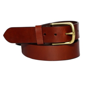 Ceinture en cuir pour homme avec boucle en alliage, finition lisse, vente directe d'usine, design simple - Product Image 6