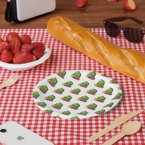 High Strength Disposable 9 Inches Round Shapes Paper Plates for Full Meal Serving Birthday Wedding and Catering Dinner Use 2026 - Product Image 1