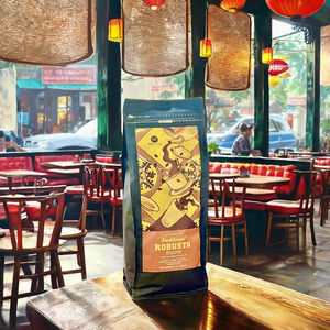 Café Robusta Vietnamita Tradicional 100% en Grano Entero, Tostado Medio, Grado 1, HANCOFFEE, Personalizable OEM/ODM - Product Image 1