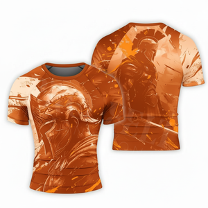 ชุดกีฬาคิกบ็อกซิ่ง เสื้อผ้าสำหรับต่อสู้กลางแจ้ง เสื้อรัดกล้ามเนื้อ โพลีเอสเตอร์ ยืดหยุ่น เสื้อยืดออกกำลังกาย - Product Image 2