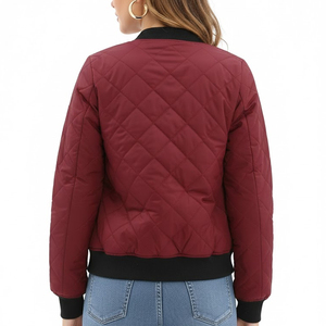 Custom Made Trendy Breathable Windproof Embroidery Finished Women's Bomber Jackets Casual Outerwear Bomber <b>Coats</b> <b>Ladies</b> - Product Image 2