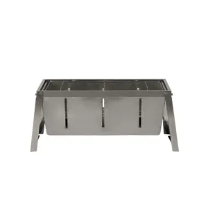 Parrilla Portátil de Carbón de Acero Inoxidable, Rectangular, Tipo Hibachi, para Acampar, Hacer Picnic y Cocinar al Aire Libre - Product Image 3