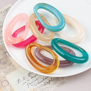 ALTAMASH CRAFT Pendentif de collier, boucles d'oreilles et porte-clés en résine écologique, fait main, en forme ovale, en acrylique et lucite, à suspendre, pour DIY - Product Image 1