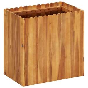Jardinière surélevée en bois d'acacia massif 50x30x50 cm, couleur bois naturel, pour pots et jardinières - Product Image 1