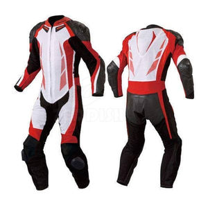 Traje de Cuero de una Pieza para Motociclismo y Carreras de Autos, Resistente al Viento, para Hombre, Estilo Motowolf, Diseño Inspirado en Alpinestar, de HIKE IMPEX - Product Image 2