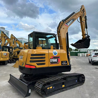 Mini-excavatrice SANY 60C, 6 tonnes, sur chenilles, compacte, hydraulique, pour travaux de construction, avec moteur d'origine, pompe hydraulique et boîte de vitesses