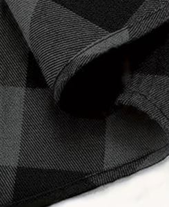 Chemise en flanelle à manches longues en coton à carreaux gris et noir unisexe Hardihood International HI-MFS-01 Taille adulte - Product Image 6