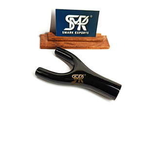 ไม้เท้าทำมือจากเขาควาย เป็นมิตรกับสิ่งแวดล้อม ด้ามจับแบบนิ้วโป้ง ขัดเงาด้วยมือ จับถนัดมือ สำหรับไม้เท้าแบบดั้งเดิมที่ออกแบบเองได้ - Product Image 1