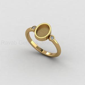 Solid 925 Silver 6x8mm Oval Bezel <b>Ring</b> Setting Zircon 14K Gold Plated <b>Blank</b> <b>Ring</b> Breastmilk Keepsake Jewelry DIY Findings - Product Image 5
