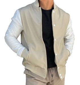 เสื้อแจ็คเก็ตวาร์ซิตี้ผ้าแคนวาสแบบไม่มีปกสำหรับผู้ชาย สไตล์เท่ห์ ระบายอากาศได้ดี เหมาะสำหรับฤดูหนาว - Product Image 1