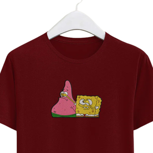 T-shirt personnalisé brodé, design de personnage amusant, unisexe, streetwear, coton de haute qualité, mode décontractée, usine OEM ODM - Product Image 2