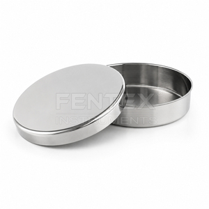 Boîte de Petri en acier inoxydable de qualité médicale, robuste, réutilisable et stérilisable, avec couvercle, vente en gros d'usine - Product Image 1