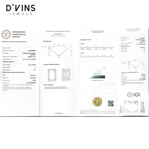 เพชร D'vins Jewels ทรงเหลี่ยมมรกต น้ำหนัก 9.0 กะรัต เกรด G VS1 สร้างในห้องปฏิบัติการ คุณภาพไร้ตำหนิ - Product Image 6