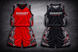 Ensemble d'uniformes de basketball réversibles USA avec logo personnalisé, maillot et short en mesh double face, tenue d'équipe, tendance 2026, industrie Ziakot - Product Image 3